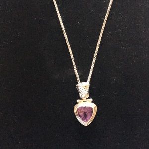 “925”sterling amethyst necklace